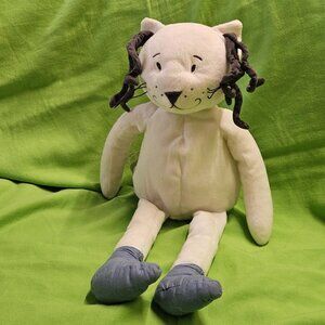 Ikea Fabler Katt White Kitty Cat Plush Doll Stuffed Animal NO CLOTHES